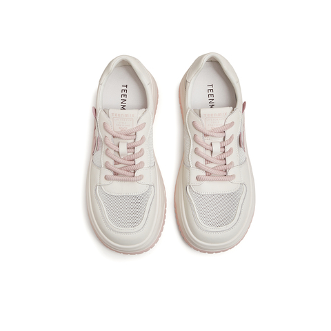 天美意2024夏新款厚底网面透气熊猫鞋休闲百搭女板鞋BI721BM4