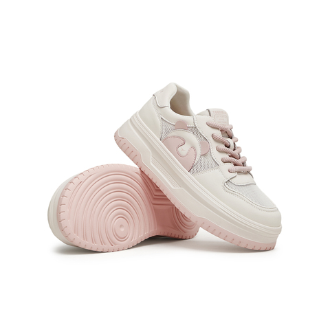 天美意2024夏新款厚底网面透气熊猫鞋休闲百搭女板鞋BI721BM4