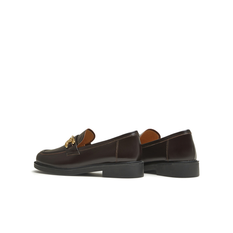 天美意2024秋新款商场同款厚底英伦复古学院单鞋女乐福鞋CXC37CA4