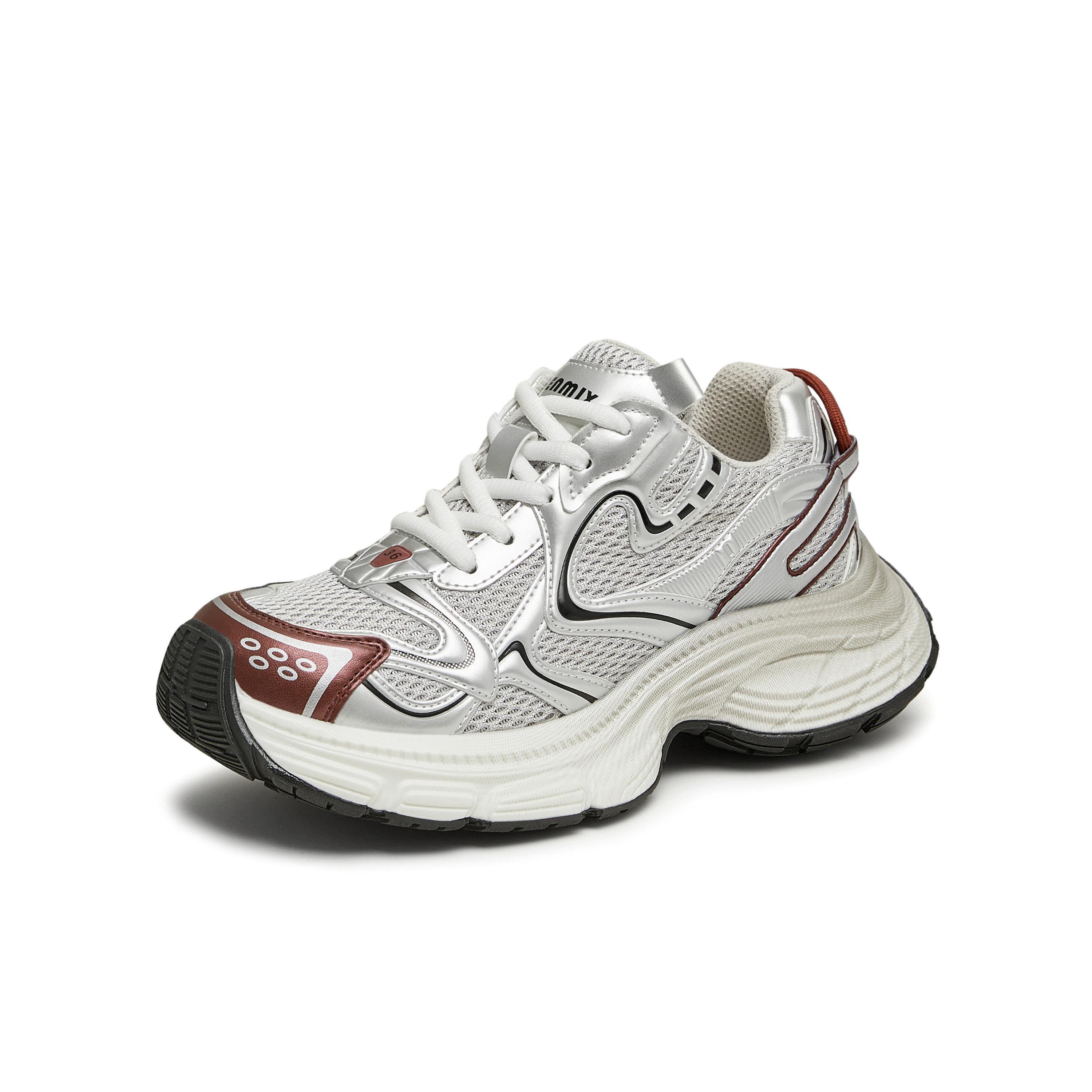 天美意2024秋新款复古百搭系带运动休闲厚底女老爹鞋KD042CM4