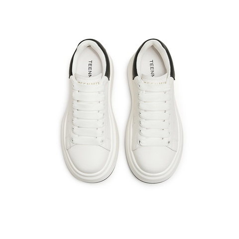 天美意2024秋新款商场同款厚底增高休闲运动女小白鞋BJ421CM4