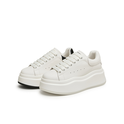 天美意2024秋新款商场同款厚底增高休闲运动女小白鞋BJ421CM4