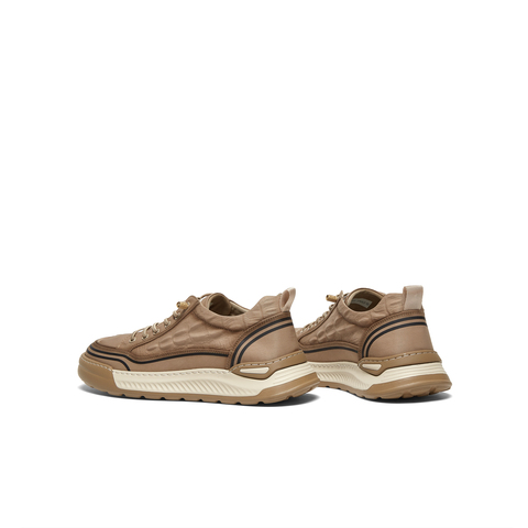 天美意2024秋新款商场同款一脚蹬复古厚底增高男布鞋3RT01CM4