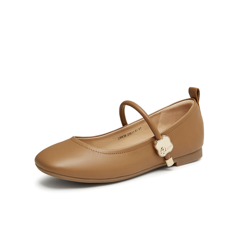 天美意2024秋新款商场同款平底舒适复古女学院玛丽珍鞋CRR38CQ4