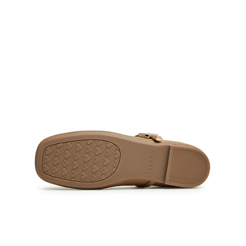 天美意2024秋新款商场同款平底舒适复古女学院玛丽珍鞋CRR38CQ4