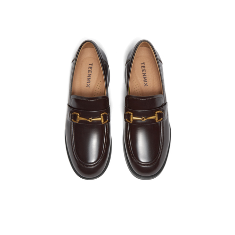 天美意2024秋新款商场同款百搭日常休闲女通勤乐福鞋CPQ14CA4