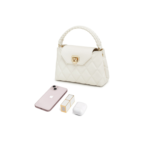 天美意2024秋新款商场同款简约百搭小方包手提女斜挎包X3004CX4