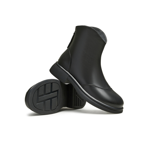 天美意2024冬新款切尔西靴显瘦百搭时尚英伦风女奶皮靴KYP03DD4