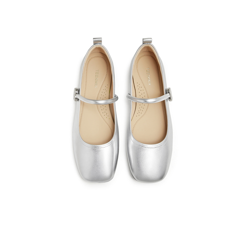 天美意2024秋新款商场同款平底舒适复古女学院玛丽珍鞋CRR38CQ4