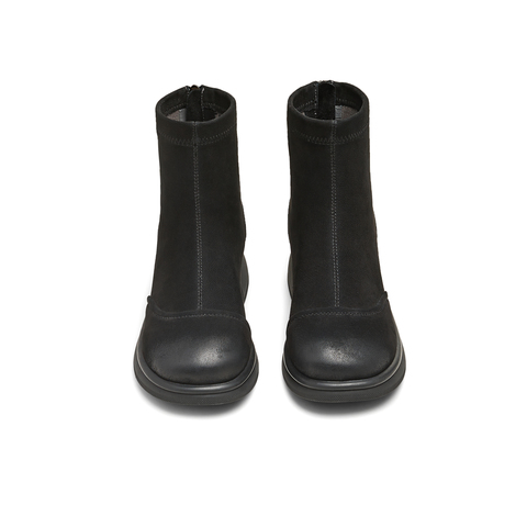 天美意2024冬新款商场同款厚底后拉链短靴女时装靴BJ801DD4