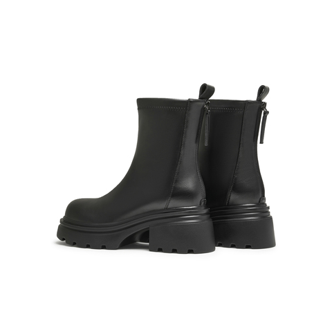 天美意2024冬新款商场同款粗跟增高百搭显瘦女弹力靴BJ881DZ4