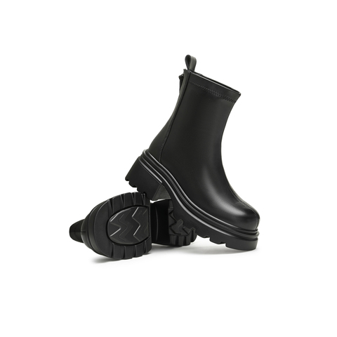 天美意2024冬新款商场同款粗跟增高百搭显瘦女弹力靴BJ881DZ4