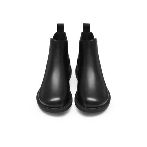 天美意2024冬新款商场同款短靴平底复古英伦女切尔西靴BJ861DD4