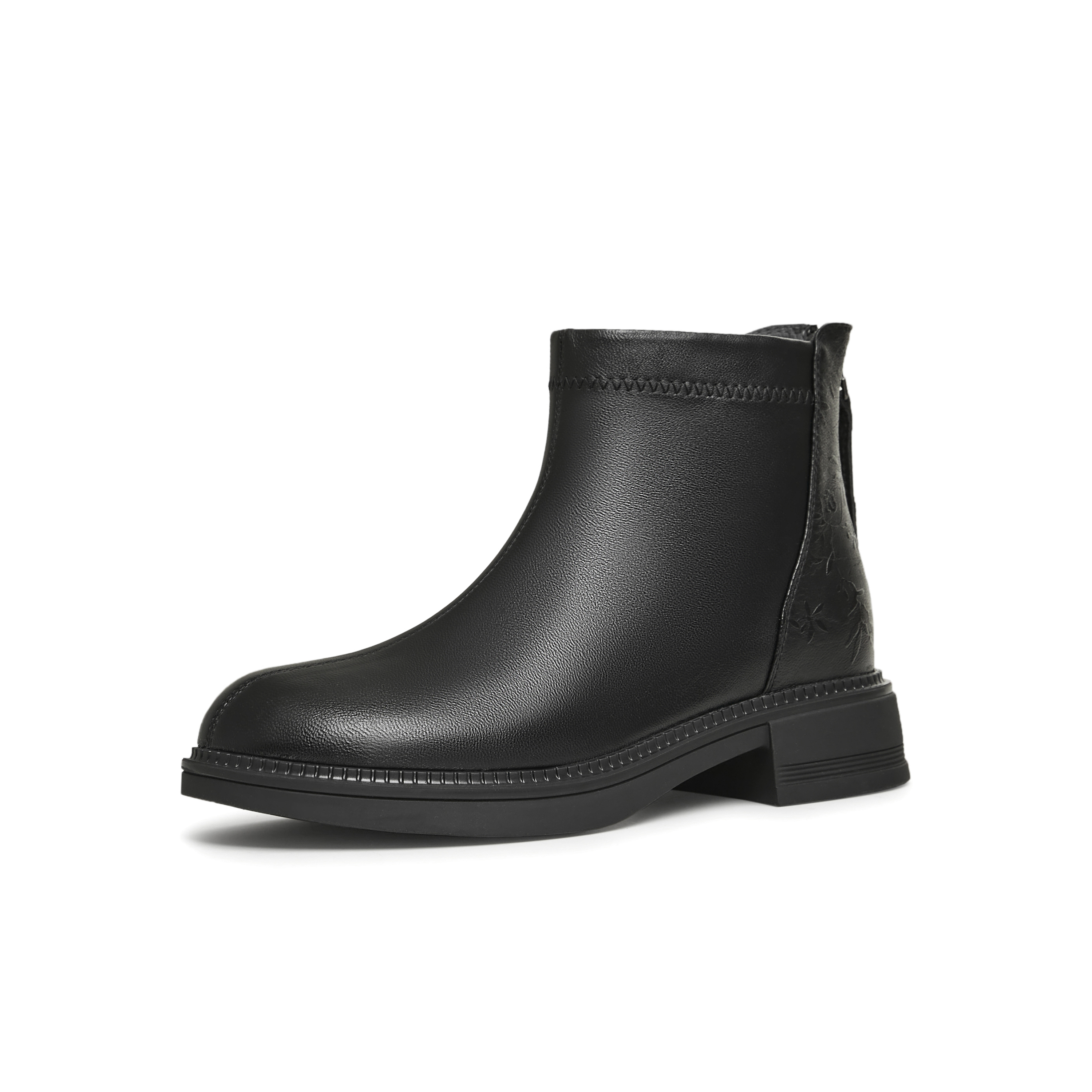 天美意2024冬新款商场同款OL通勤简约短靴女时装靴BJ811DD4