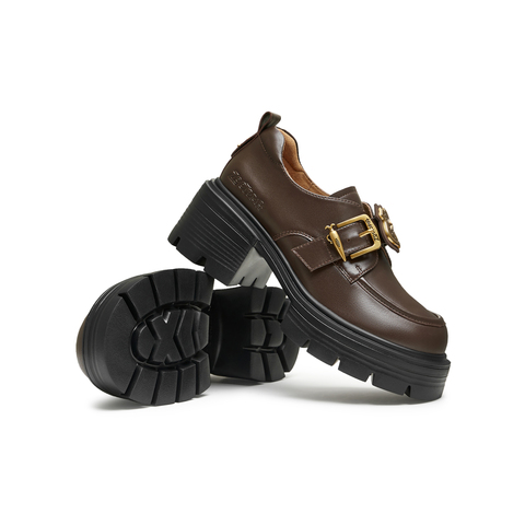 天美意2024秋新款商场同款复古百搭学院风皮鞋女牛津鞋CMJ27CM4