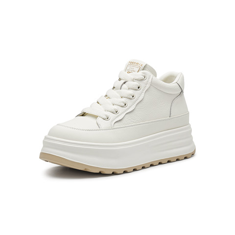 天美意2024冬新款商场同款厚底增高百搭休闲鞋女高帮鞋BK201DD4