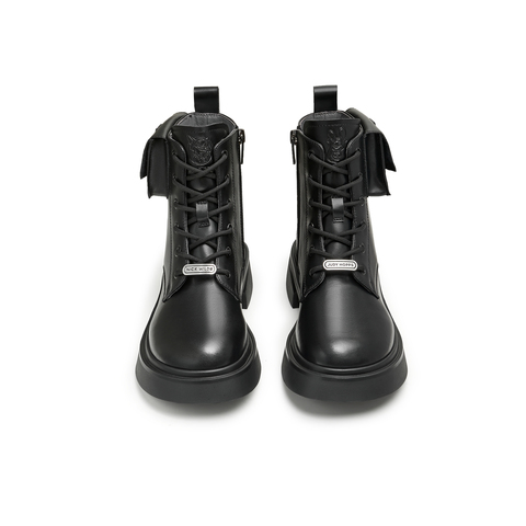 天美意2024冬新款商场同款疯狂动物城联名复古女马丁靴CR840DD4