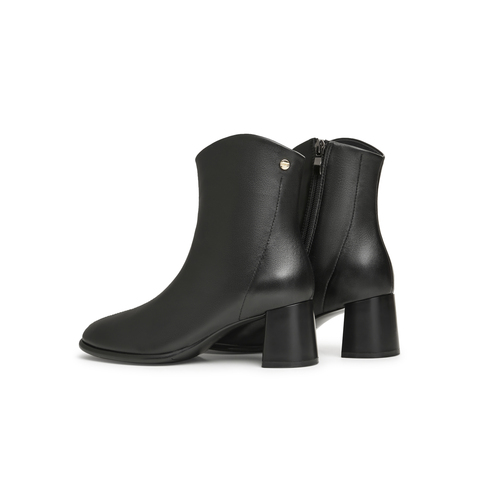 天美意2024冬新款商场同款粗跟休闲时装靴通勤女皮靴BK131DD4