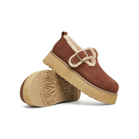 天美意2024冬新款厚底加绒保暖短靴雪地靴女勃肯鞋KMZ08DM4