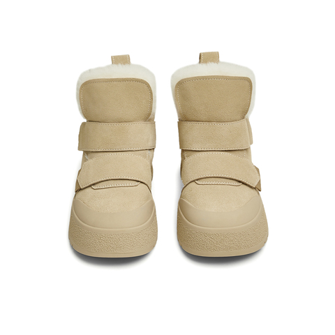 天美意2024冬新款厚底短靴百搭加绒保暖棉鞋女雪地靴KXD04DD4