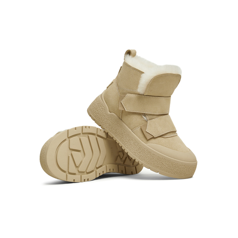 天美意2024冬新款厚底短靴百搭加绒保暖棉鞋女雪地靴KXD04DD4