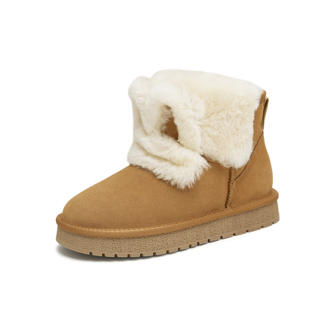 天美意2024冬新款商场同款疯狂动物城联名毛绒女雪地靴CNA42DD4