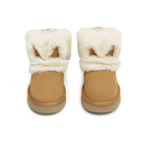 天美意2024冬新款商场同款疯狂动物城联名毛绒女雪地靴CNA42DD4