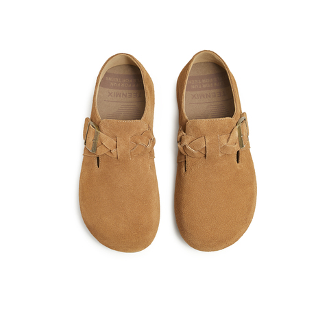 天美意2024秋新款平跟复古懒人一脚蹬勃肯鞋深口女单鞋KK011CM4