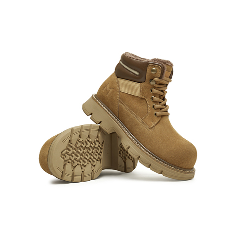 天美意2024冬新款户外登山工装百搭休闲大黄靴女马丁靴KGX01DD4