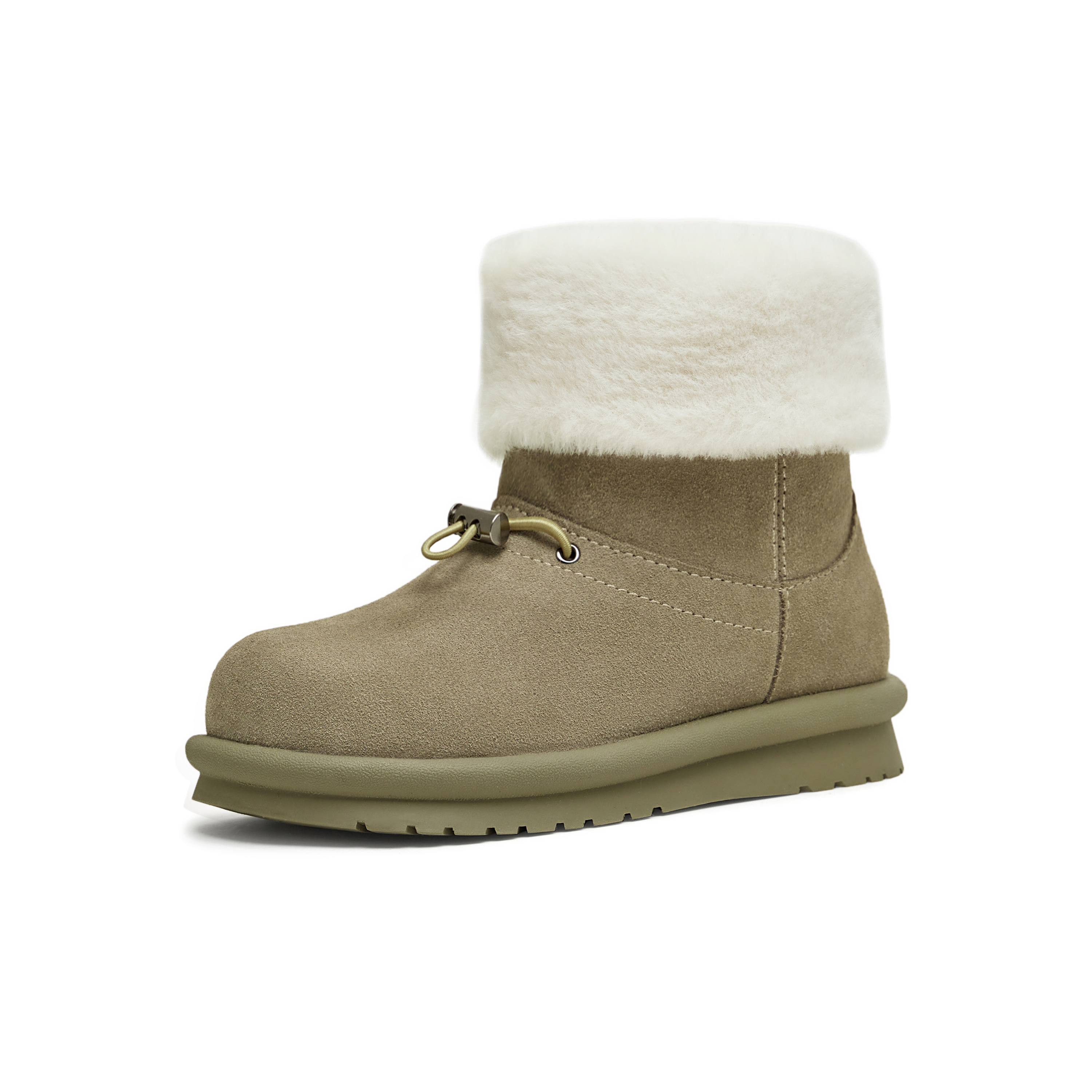 天美意2024冬新款毛绒保暖厚底百搭户外棉鞋女雪地靴KXD03DD4