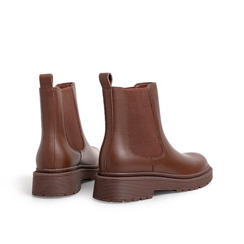 天美意2024冬商场同款复古气质切尔西女皮靴BB011DD4