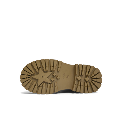 天美意2024冬新款翻盖靴子系带百搭休闲复古女马丁靴BK361DD4