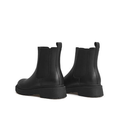 天美意2024冬商场同款复古气质切尔西女皮靴BB011DD4