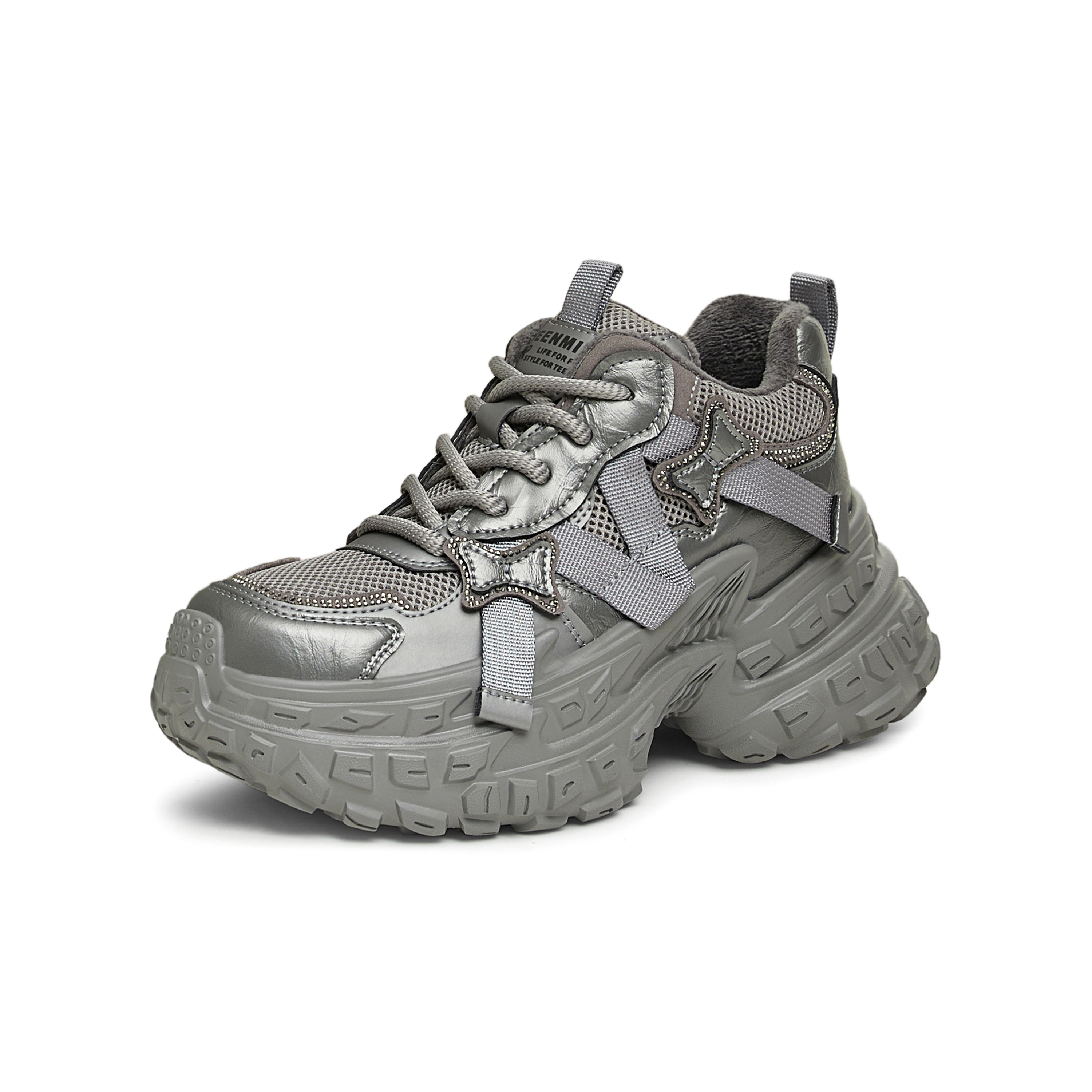 天美意2024冬新款时尚休闲百搭复古厚底运动女老爹鞋KG058DM4