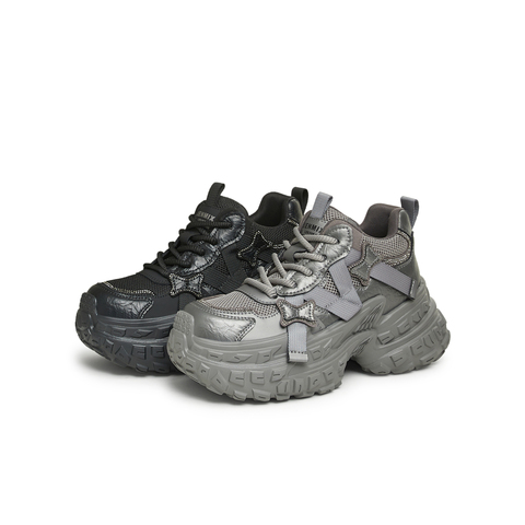 天美意2024冬新款时尚休闲百搭复古厚底运动女老爹鞋KG058DM4