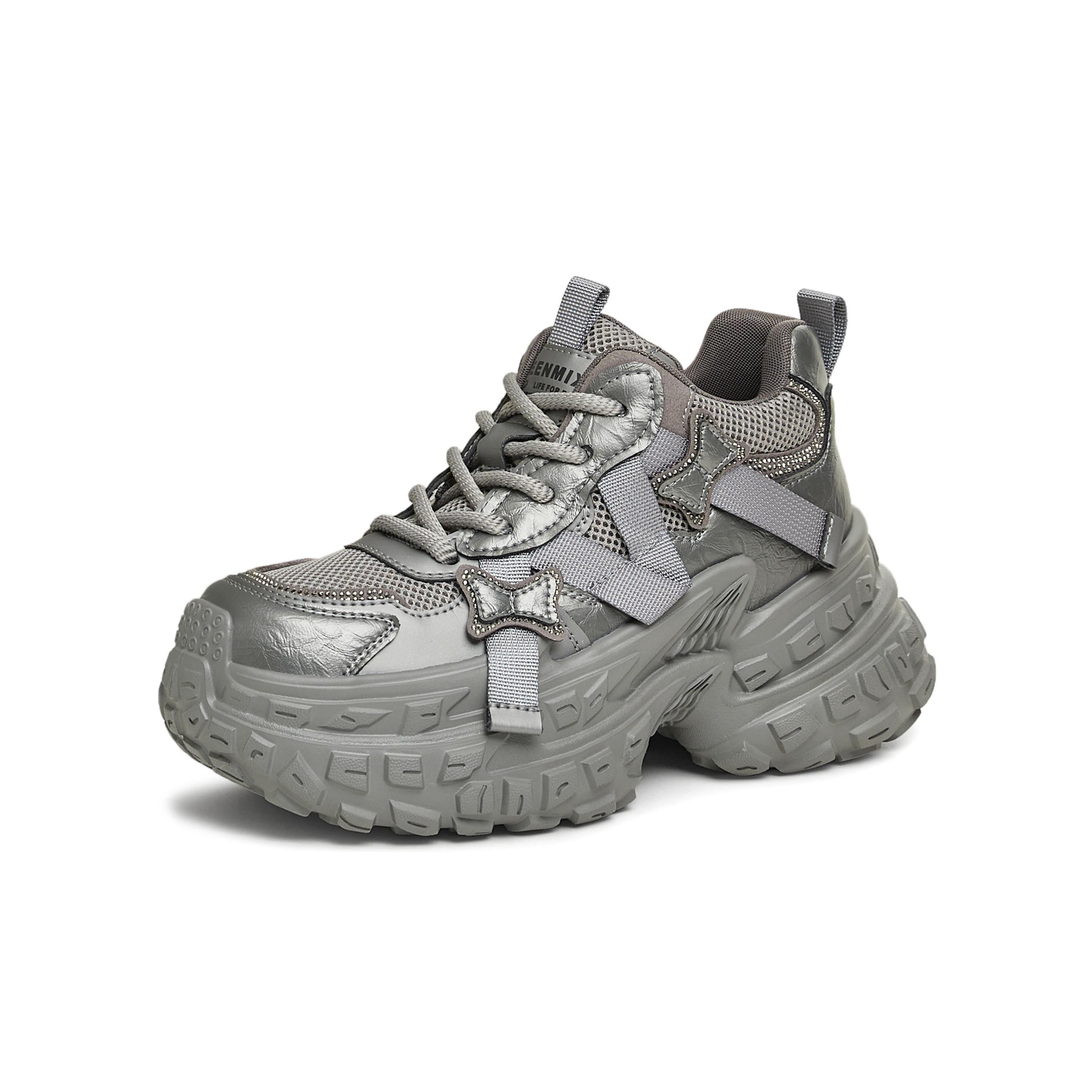 天美意2024冬新款时尚休闲百搭复古厚底运动女老爹鞋KG058DM4