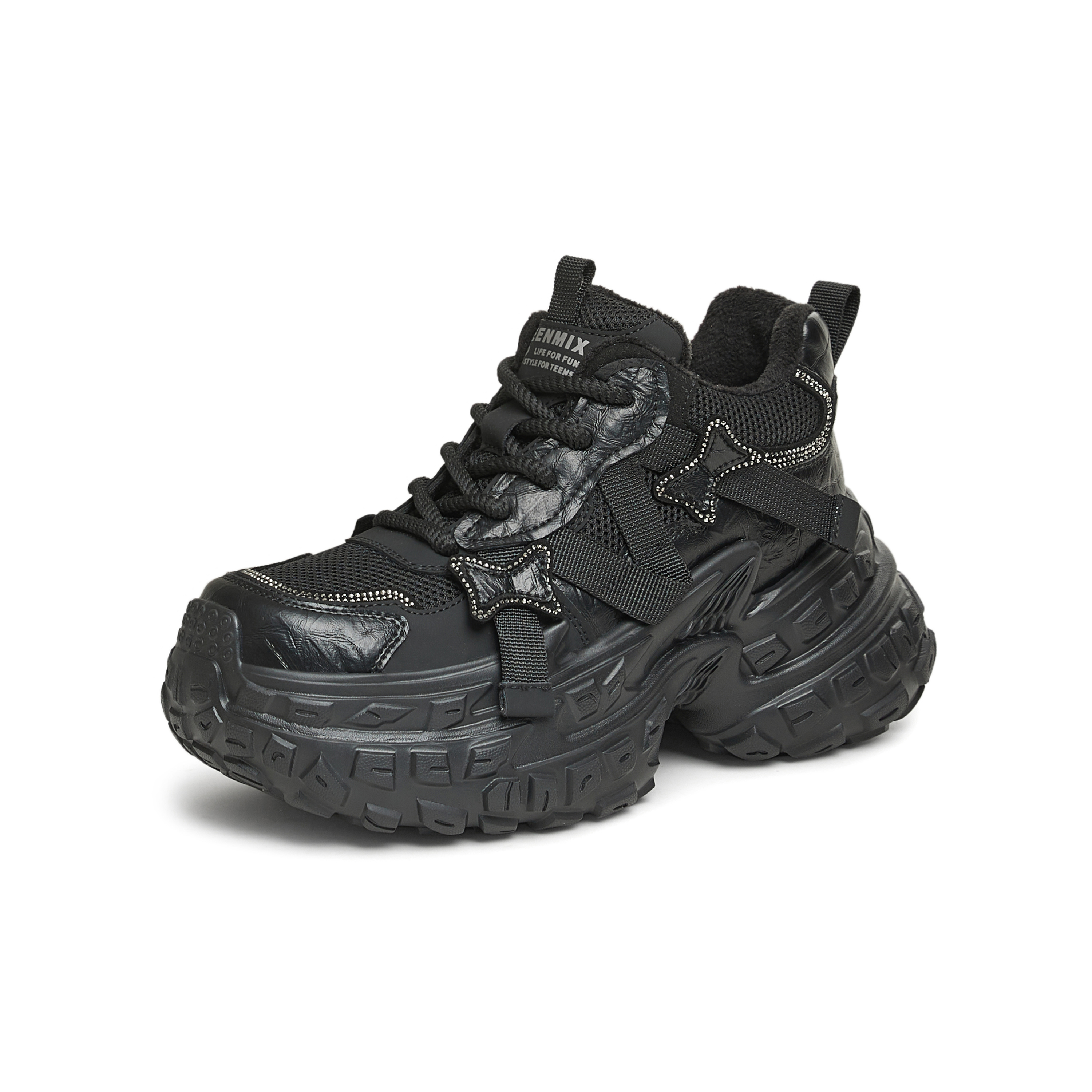 天美意2024冬新款时尚休闲百搭复古厚底运动女老爹鞋KG058DM4