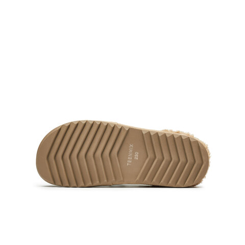 天美意2024冬新款前包后空单鞋毛绒保暖半拖女毛毛单鞋KMZ15DH4