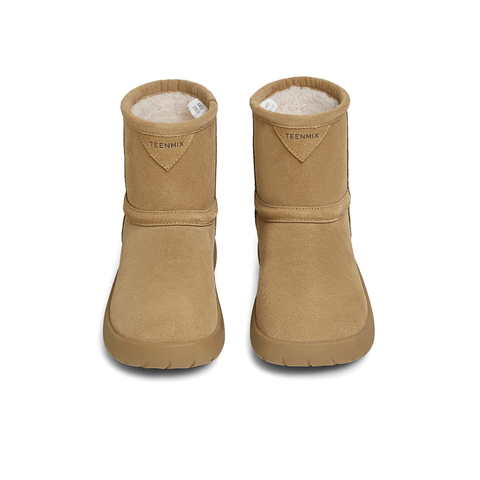 天美意2024冬新款厚底简约百搭雪地靴舒适保暖女短靴KXD05DD4