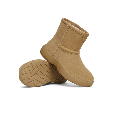 天美意2024冬新款厚底简约百搭雪地靴舒适保暖女短靴KXD05DD4