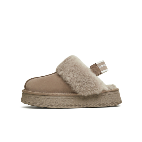 天美意2024冬新款厚底百搭毛绒保暖增高小个子女毛毛鞋KMZ17DH4