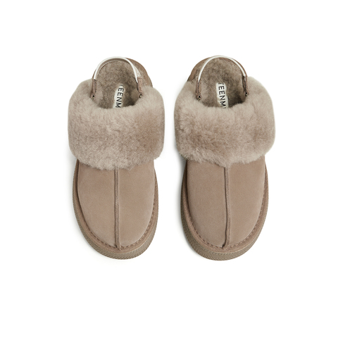 天美意2024冬新款厚底百搭毛绒保暖增高小个子女毛毛鞋KMZ17DH4