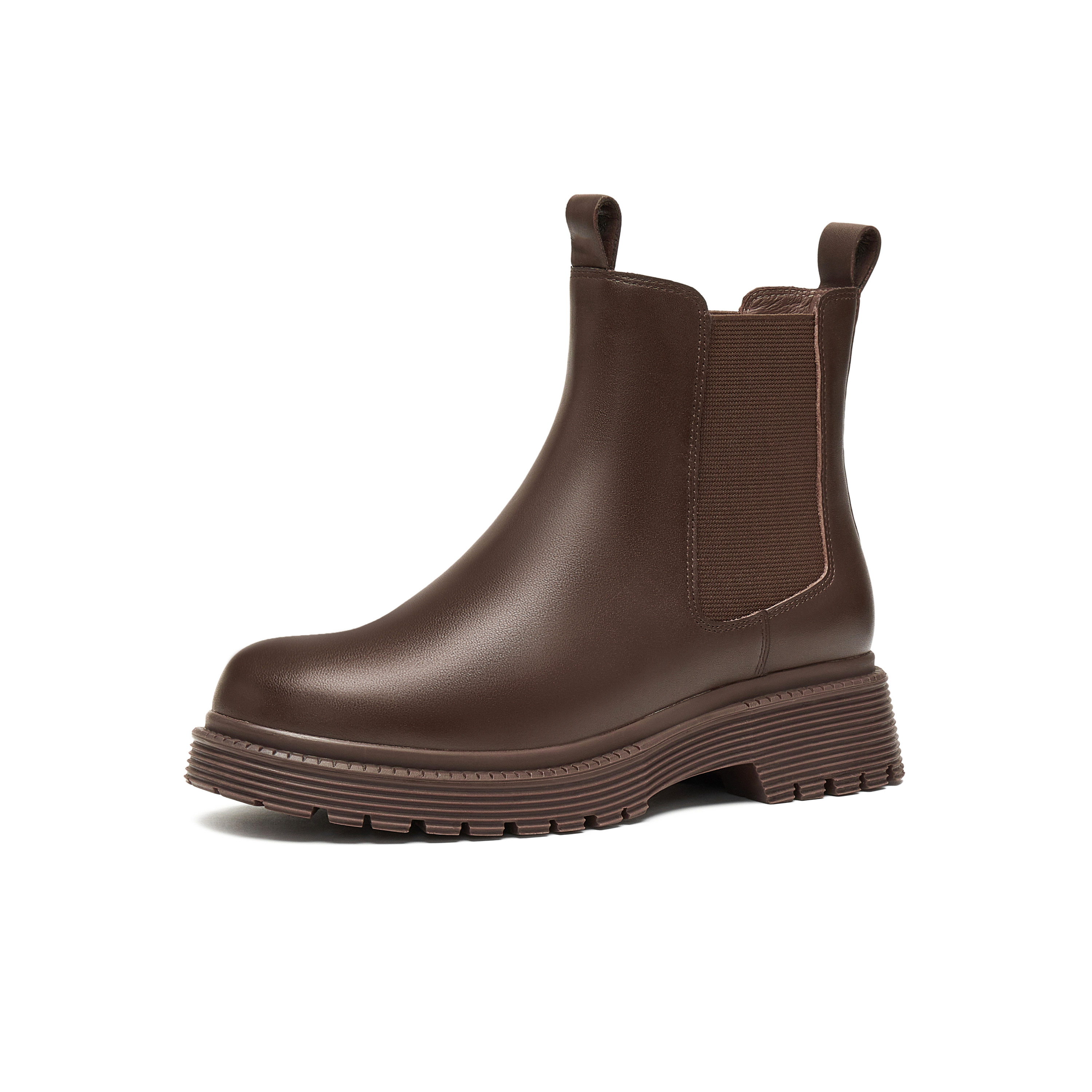 天美意2024冬切尔西英伦烟筒靴简约风女皮短靴WQE01DD4