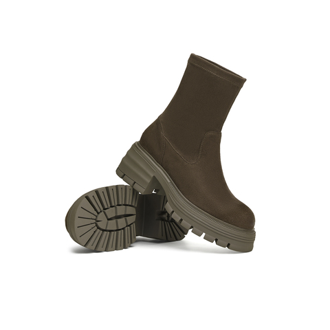 天美意2024冬新款商场同款短靴瘦瘦靴一脚蹬女弹力靴BJ891DD4