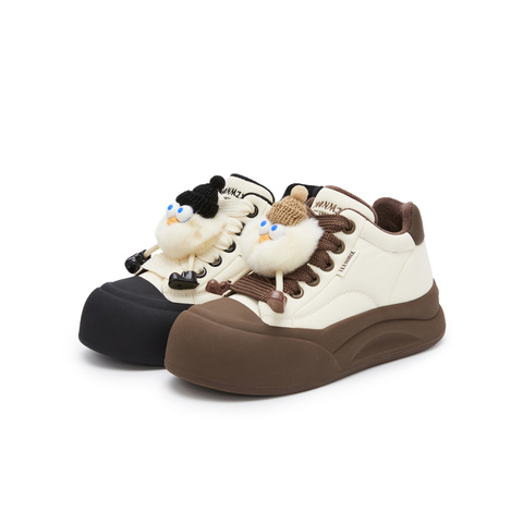 天美意2024冬新款商场同款休闲百搭厚底运动户外女板鞋BK431DD4