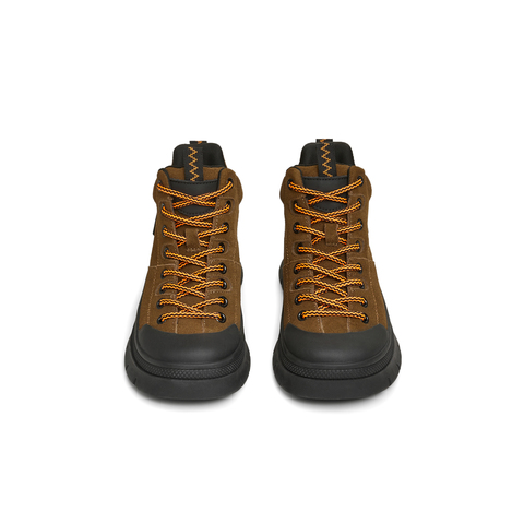 天美意2024冬新款厚底户外工装马丁靴潮酷拼色女短靴KGX11DD4