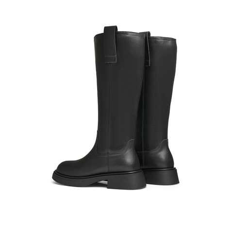 天美意2024冬新款长筒高街百搭显瘦机车舒适女骑士靴KQZ13DG4