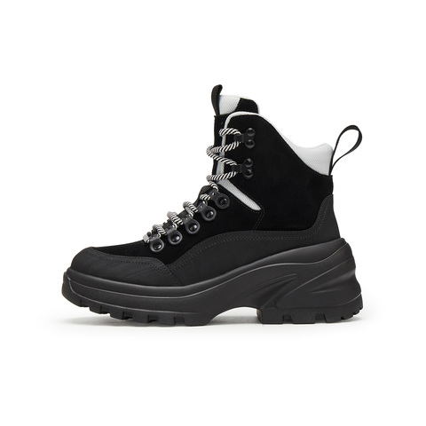 天美意2024冬新款商场同款厚底运动休闲工装户外靴女靴BK081DD4