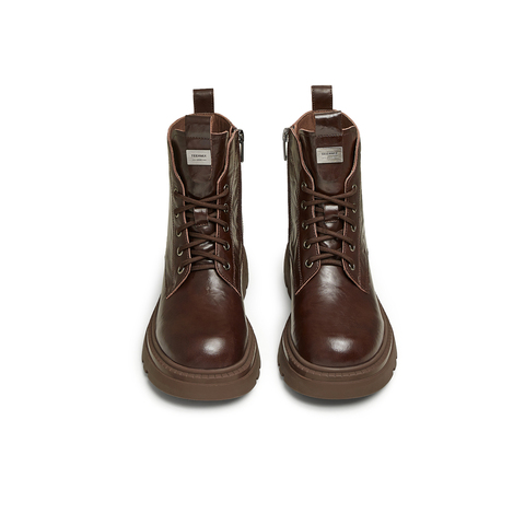 天美意2024冬新款商场同款系带户外百搭增高女马丁靴BK062DD4