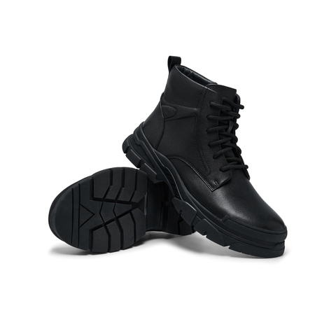 天美意2024冬新款商场同款休闲百搭纯色男户外工装靴DED11DD4